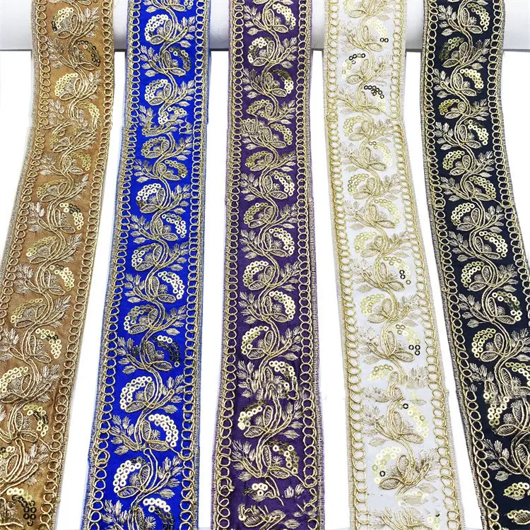 Vintage Gold Thread Stranded Rope Embroidery Ribbon