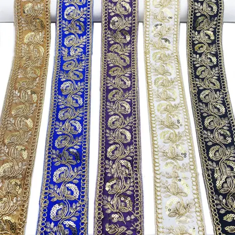 Vintage Gold Thread Stranded Rope Embroidery Ribbon