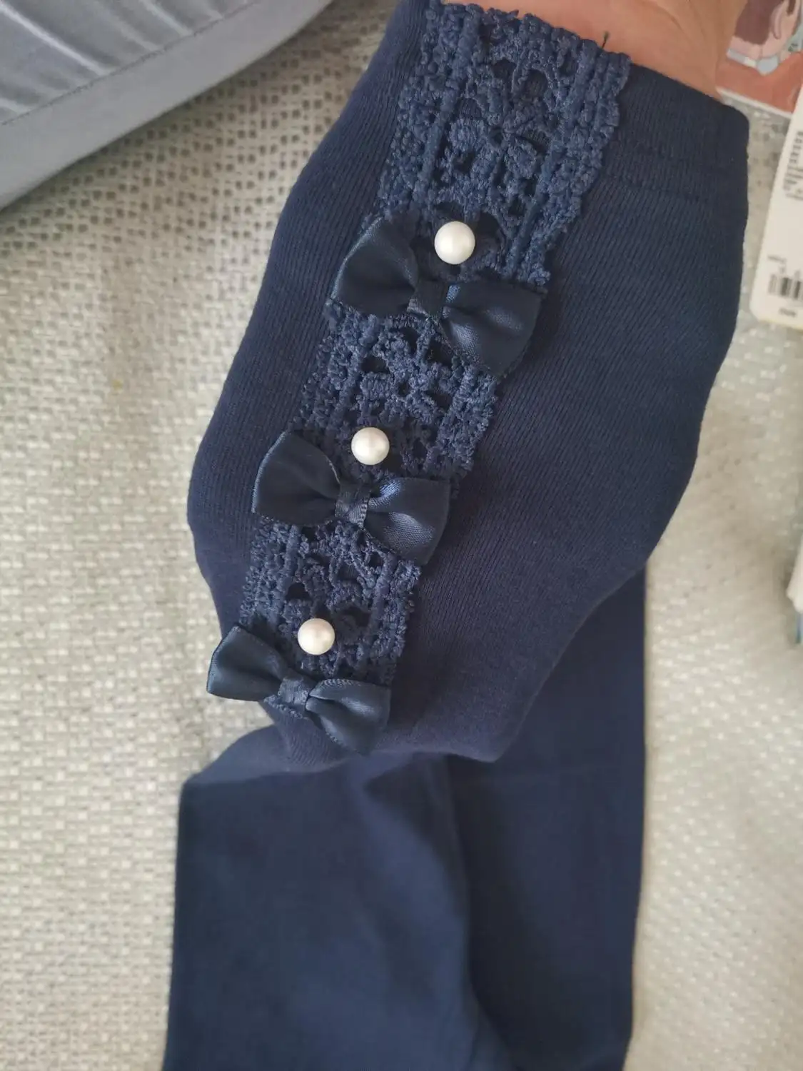 Small And Medium-sized Children's Trousers Plus Velvet Thickened Outer Wear