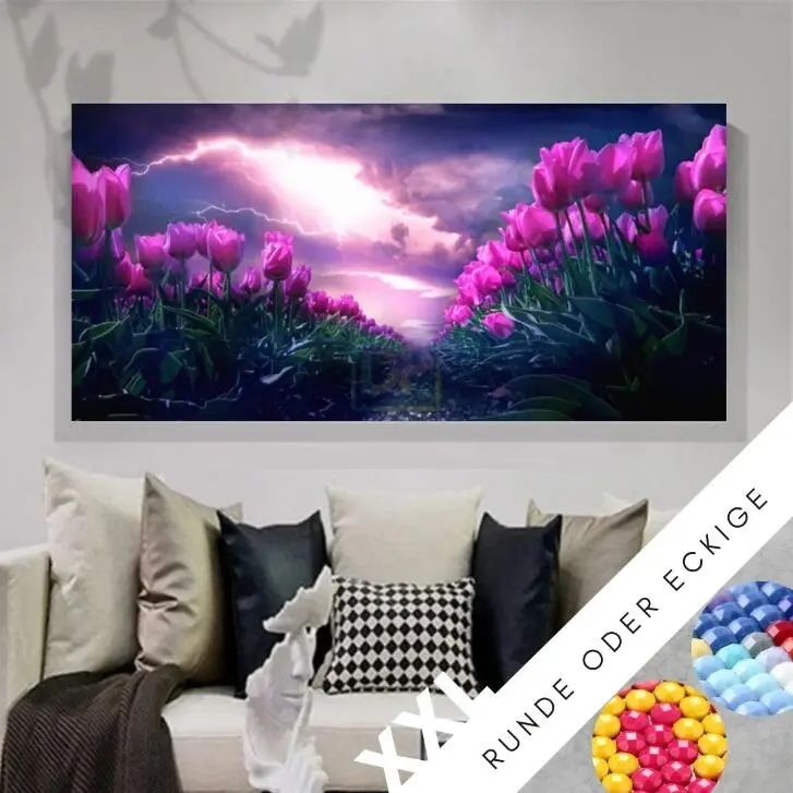 Tulip And Diamond Painting In The Silence