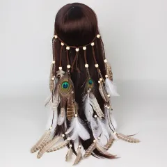 Hairband Feather Hair Accessories Tourist Attraction - Fd1851 - View 1