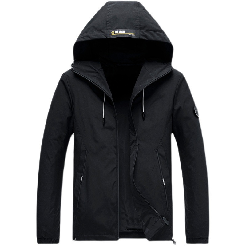 Trendy Hooded Long Sleeve Korean Style Men's Loose Large Size Casual Jacket