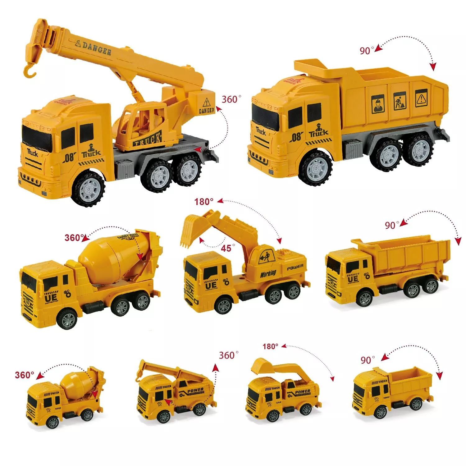 Jiakora  Construction Vehicles Toys Set With 32 27 Inches Play Mat,Toy Gift Kid 3