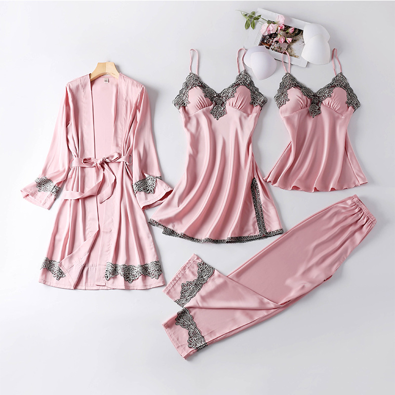 Title 1, Four-piece dressing gown female summer suit