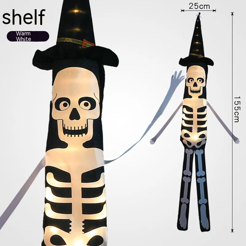 Halloween Led Colored Lamp Skull Frame Hair Dryer Decorative Lights – image 5