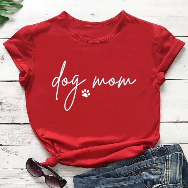 Mother's Day Round Neck Short Sleeve T Shirt Red - Shop at LoveMi
