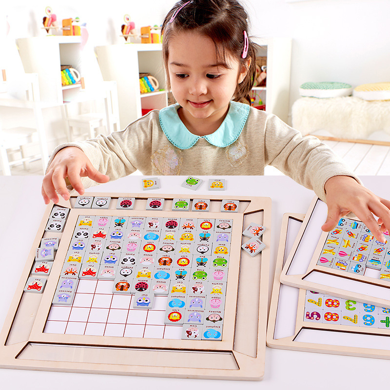 Children's Wooden Lianliankan Right Bumping Game Puzzle Puzzle Toy