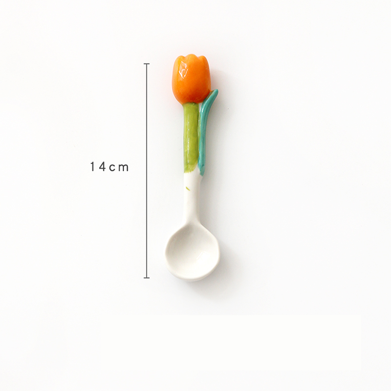 Orange tulip spoon