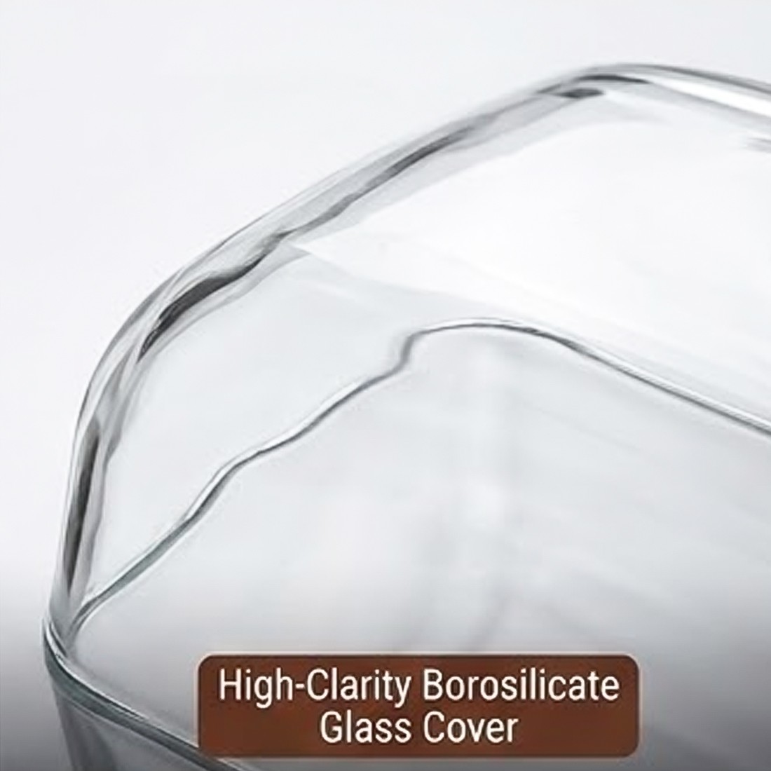 NEW Glass Butter Dish With Lid & Bamboo Base Tray Vintage Acacia Wood UK — image 6