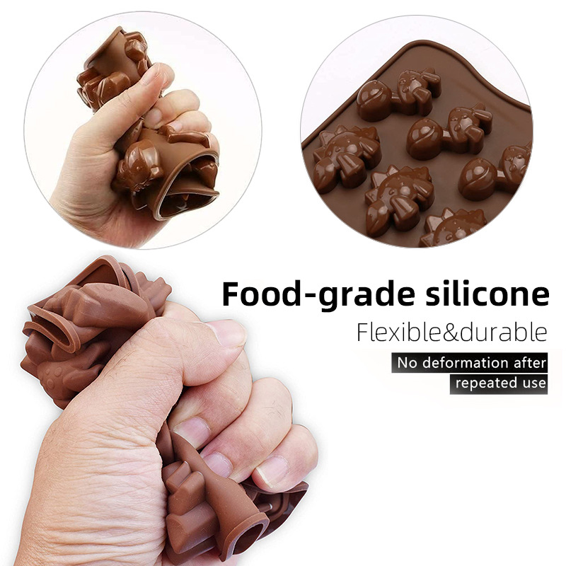 Title 6, Dinosaur Silicone Christmas Chocolate Fondant Mold