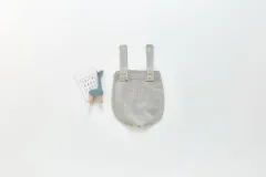 Solid Colour Western Knit Sling Bodysuit - Light Grey - View 1
