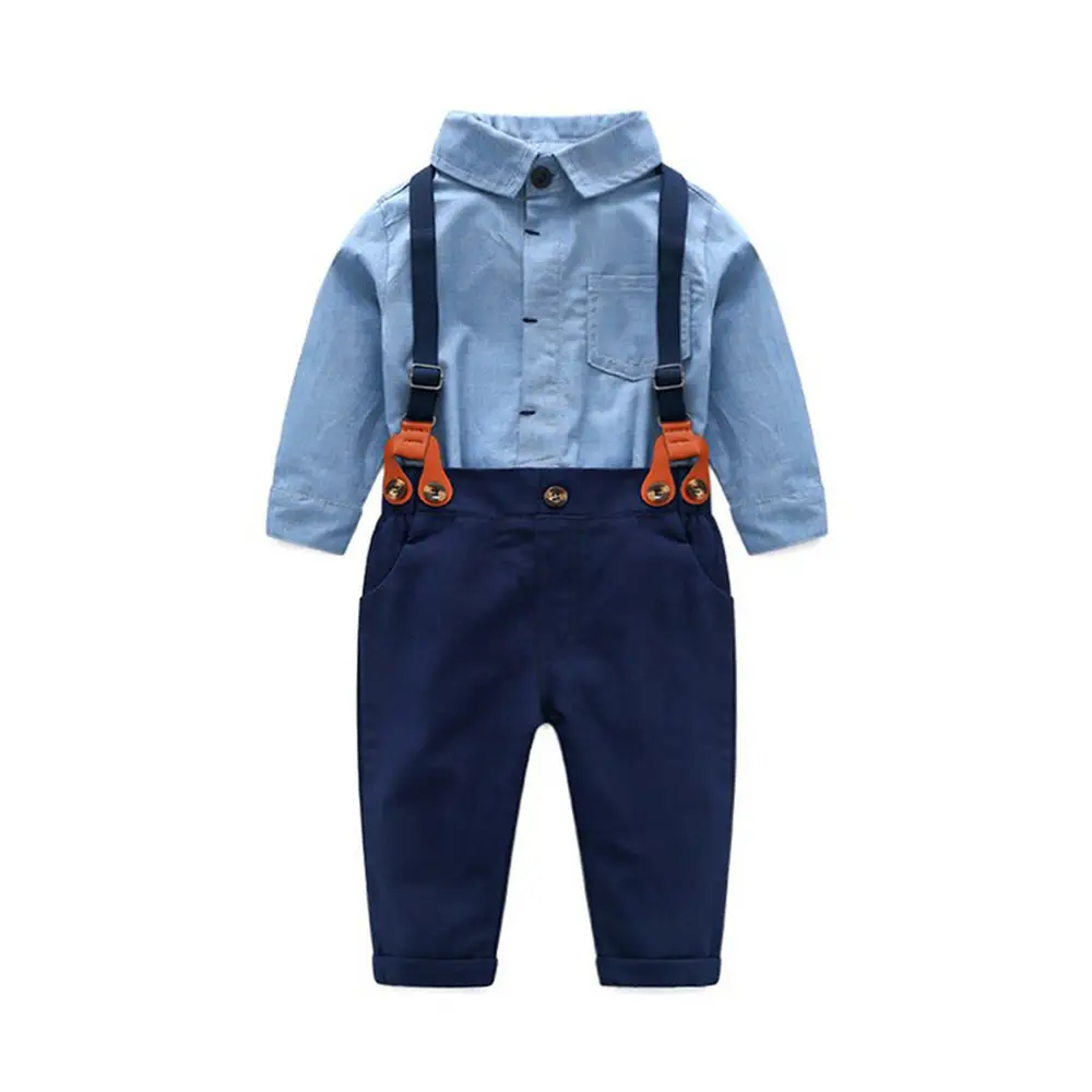 Boys' Romper Suit Top And Overalls Trousers