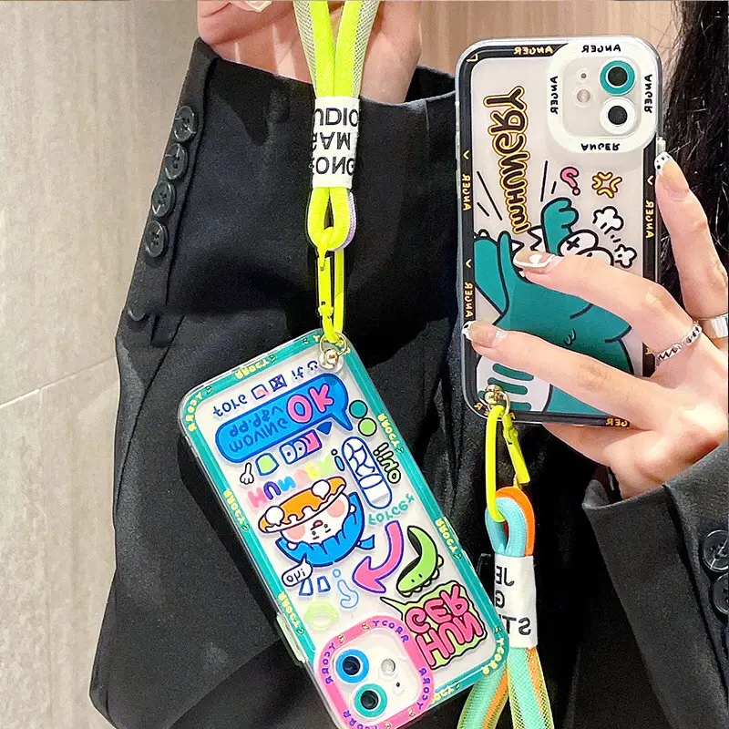 Graffiti Girls Strap Silicone Phone Case