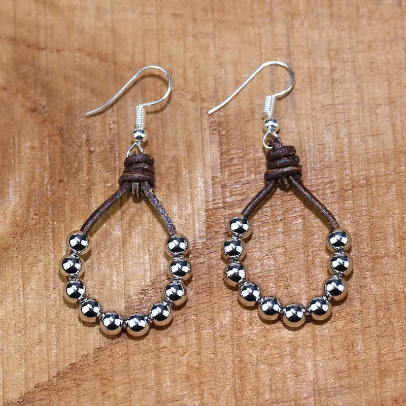Stylish Simple And Versatile Cowhide Earrings