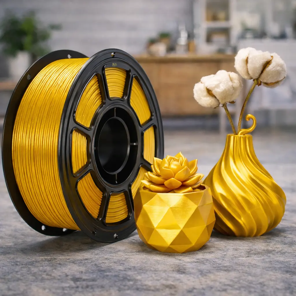 Silk PLA Filament 1.75mm, 1.1kg Spool, Glossy