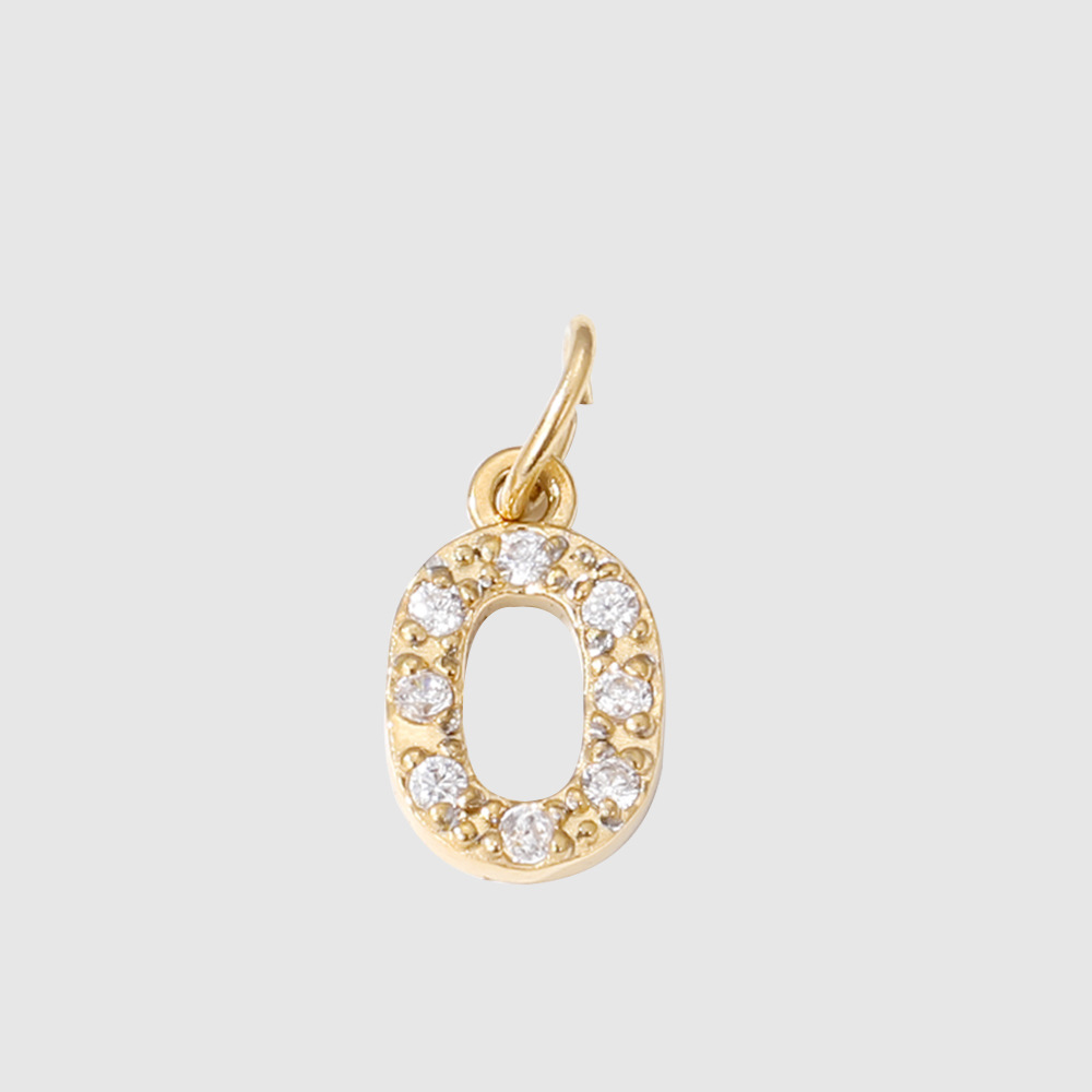 1 Piece 304 Stainless Steel Zircon Ion Plating 14K Gold Real Plated Letter Number Polished Stretch Adjustable Pendant DIY Jewelry Accessories 41