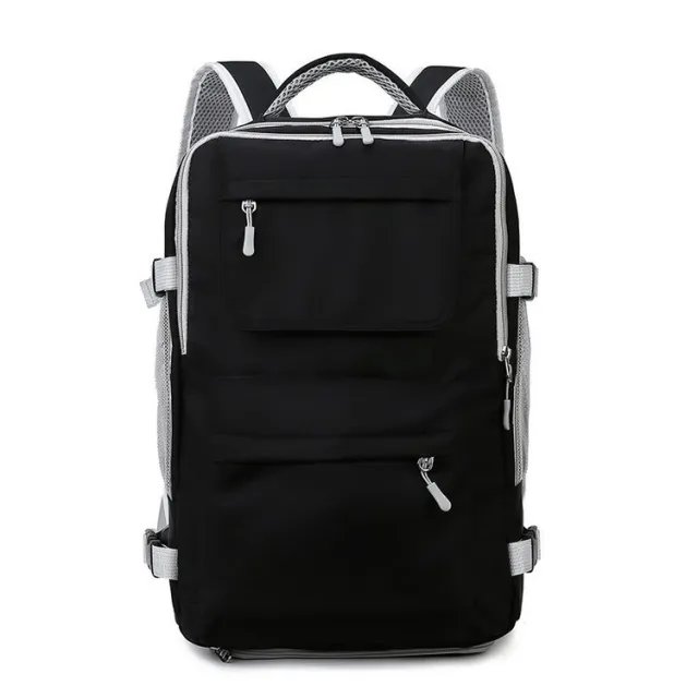 Solid Color Fashion Travel Backpack Dry And Wet Separation Black - Shop at LoveMi