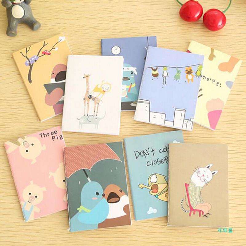 Title 1, Portable Cute Cartoon Kraft Paper Notepad Memo ...