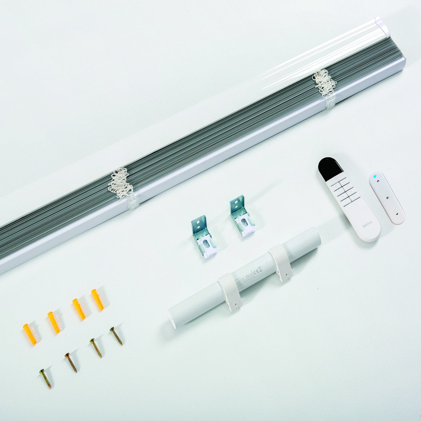 Paired With 15 Channel Remote Control And Solar Charging Panel, Electric Blinds, Intelligent Remote Blinds, Silent Motor, Cordless Sunshade, Dimmable Blinds
