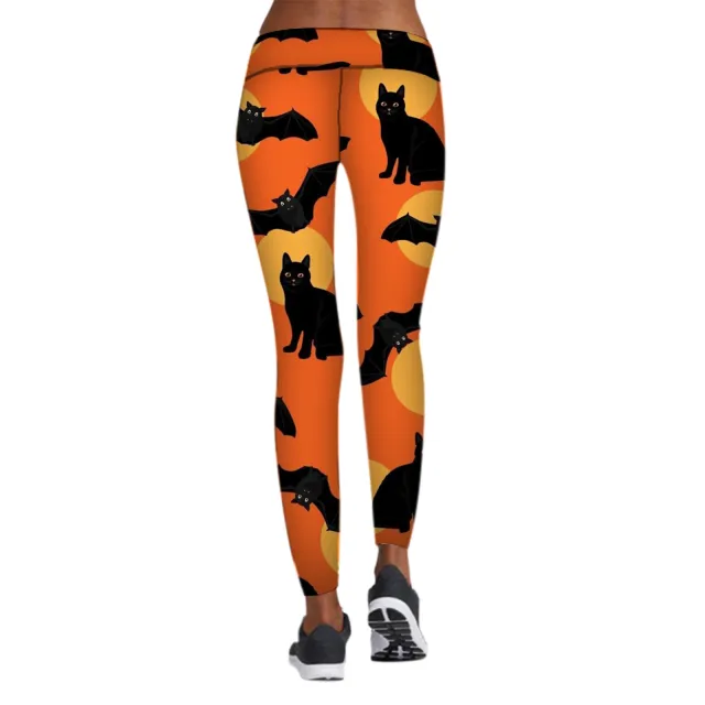 Printed Leggings Halloween Sports Yoga Pants High Stretch Pencil Pants 15Style Xl - Shop at LoveMi