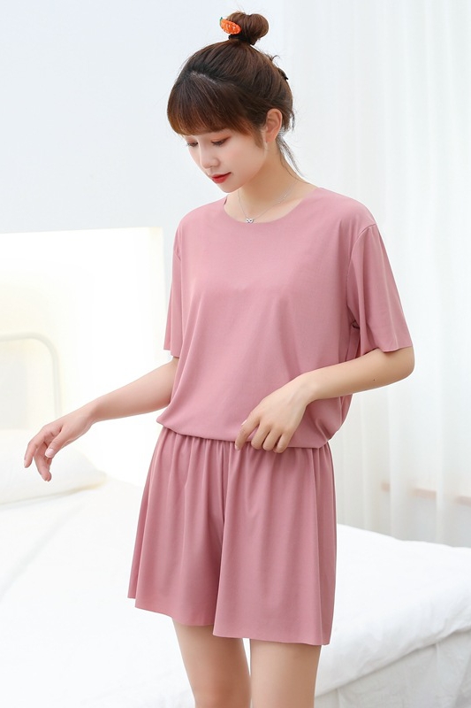 Title 4, Ice silk soft soft short sleeve shorts suit