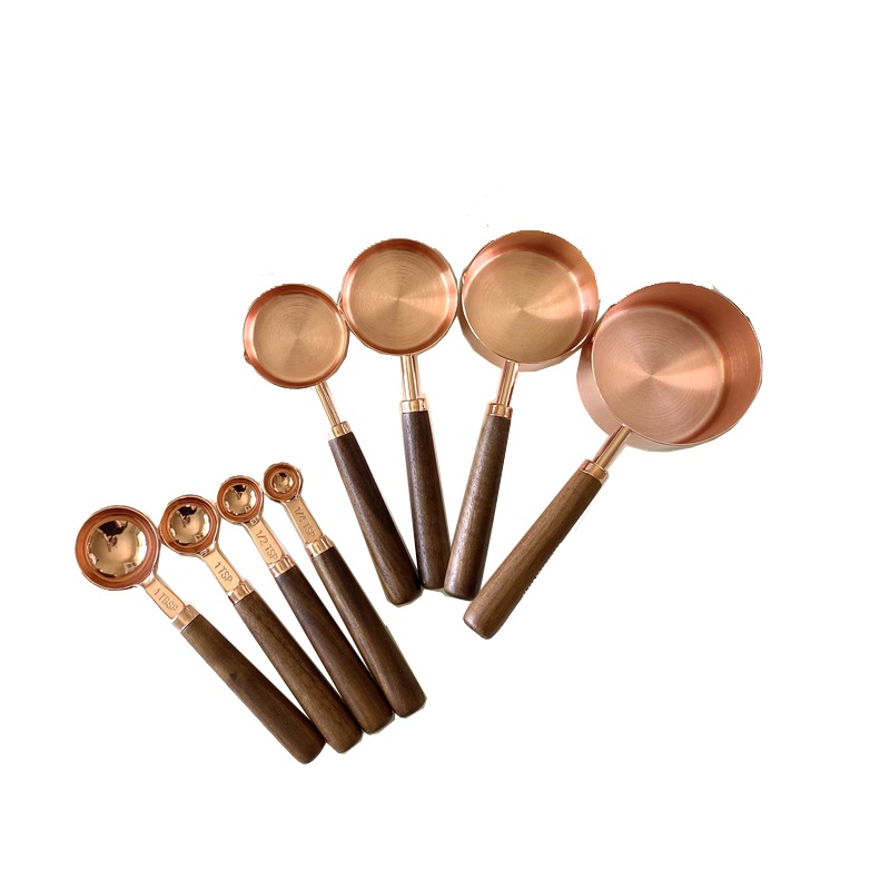 Title 1, Stainless steel rose gold coffee measuring cup