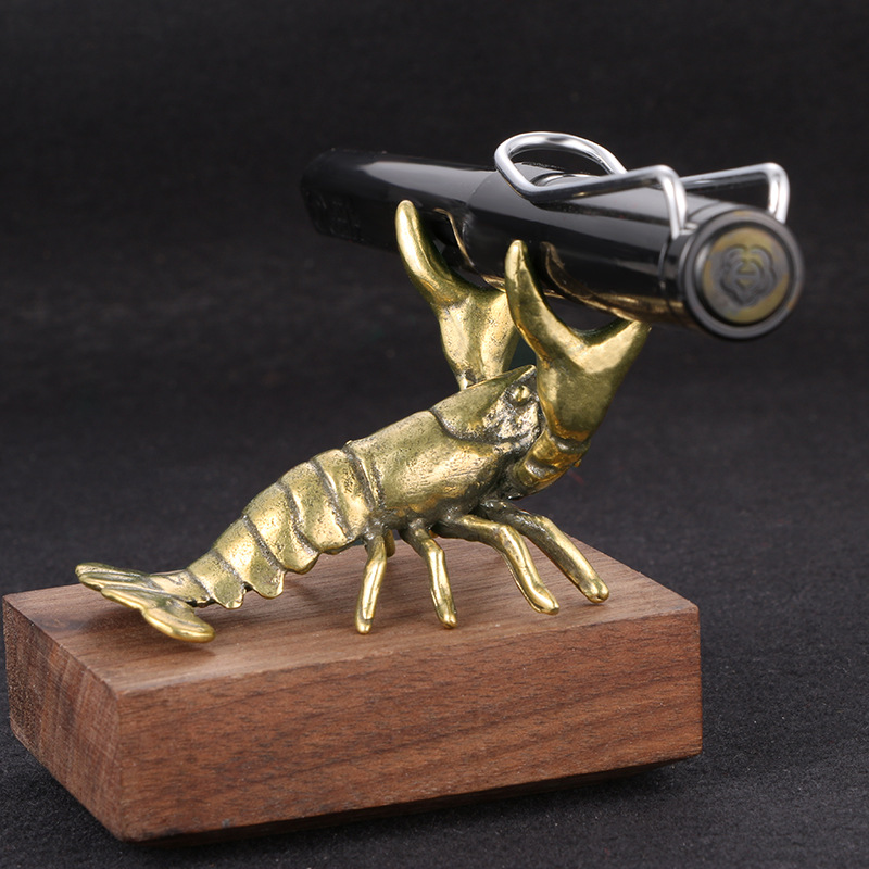 Title 2, Solid Brass Crayfish Ornaments Vintage Pure Cop...