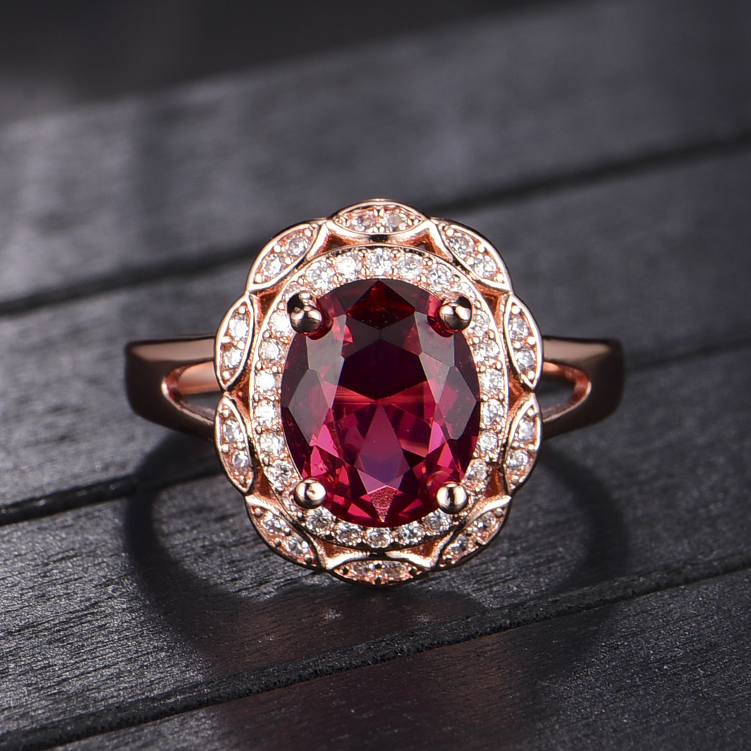 Title 4, High-end Oval Group Zircon Ring