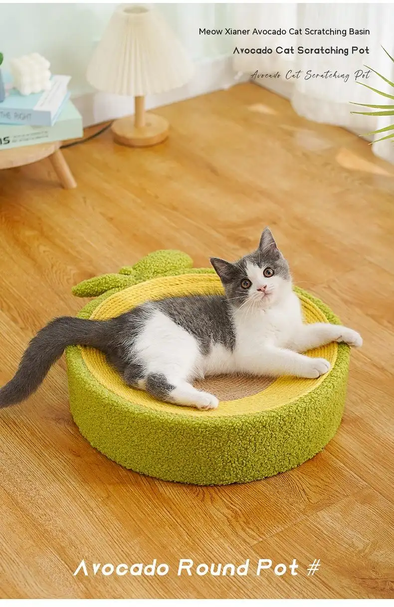 Avocado Cat Scratching Basin Grinding Scratching Rest Playing A Basin Three-purpose