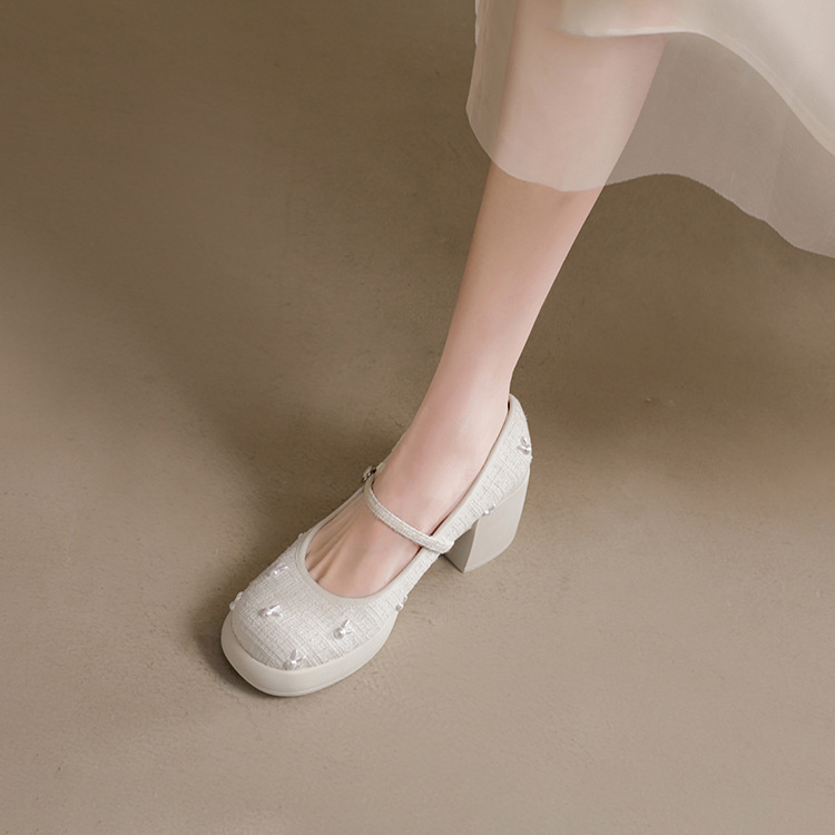 Women's Fashion Retro Chunky Heel Shoes