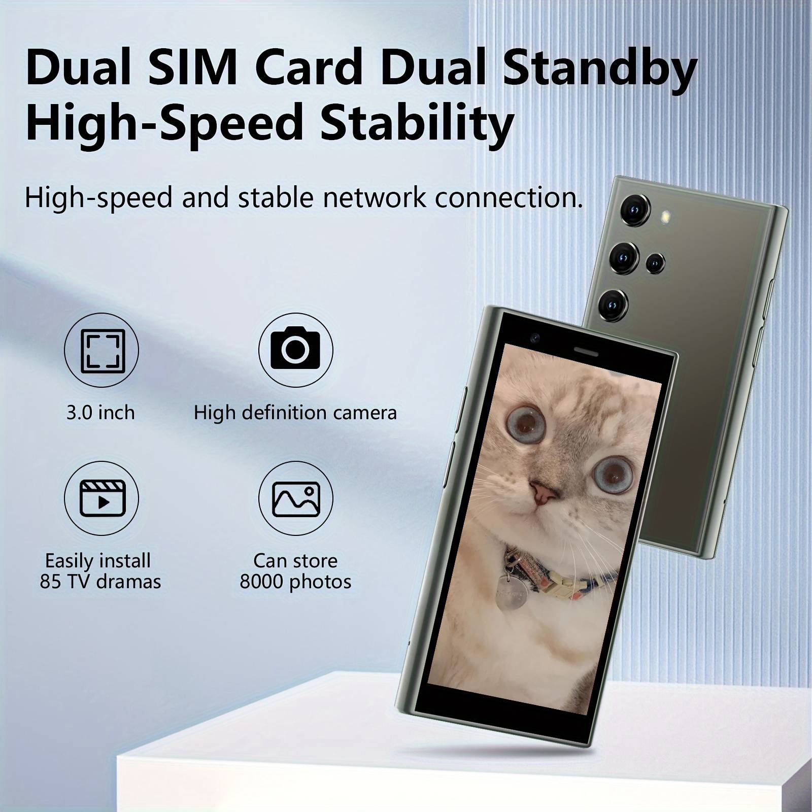 Mini Phone Smartphone,3GB-12GB,2800Mah,3.0 Inch Eye Protection Screen,3G GPS,Dual SIM,Face ID,Android 8.1,Boys Girls 3