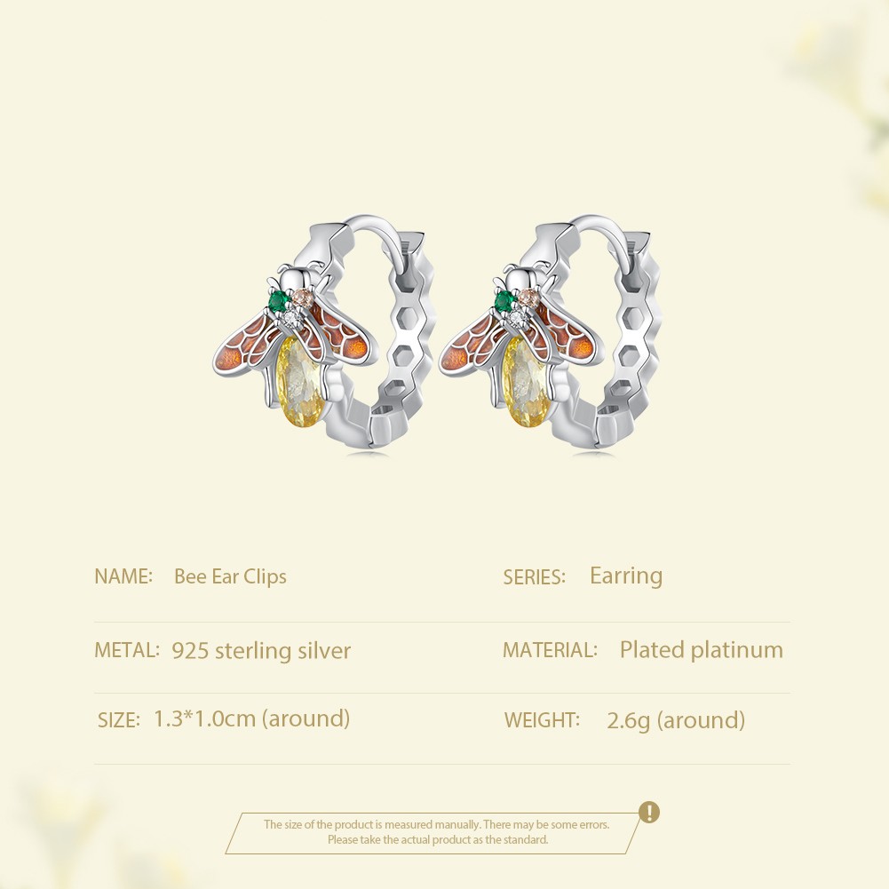 Women's S925 Silver Bee Ear Buckle