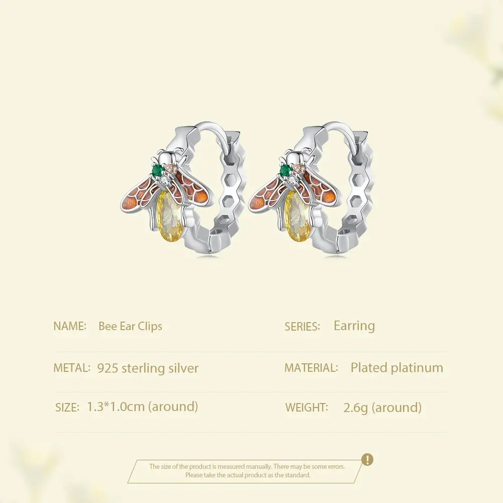 Women's S925 Silver Bee Ear Buckle