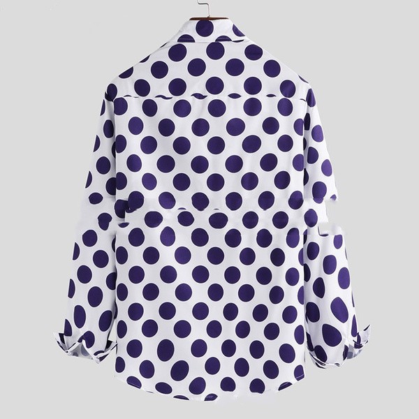 Title 7, Polka Dot Printed Casual Versatile Long Sleeved...