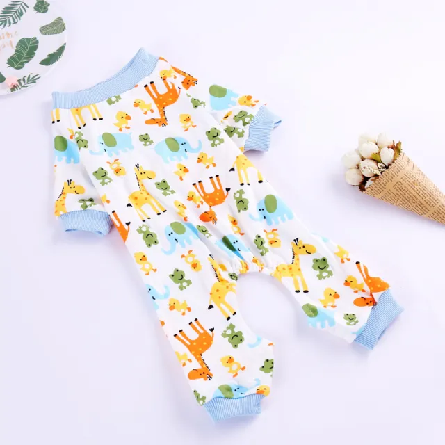 Pet Four Legged Printed Pajamas Comfortable Home Clothes Giraffe Pajamas - Shop at LoveMi