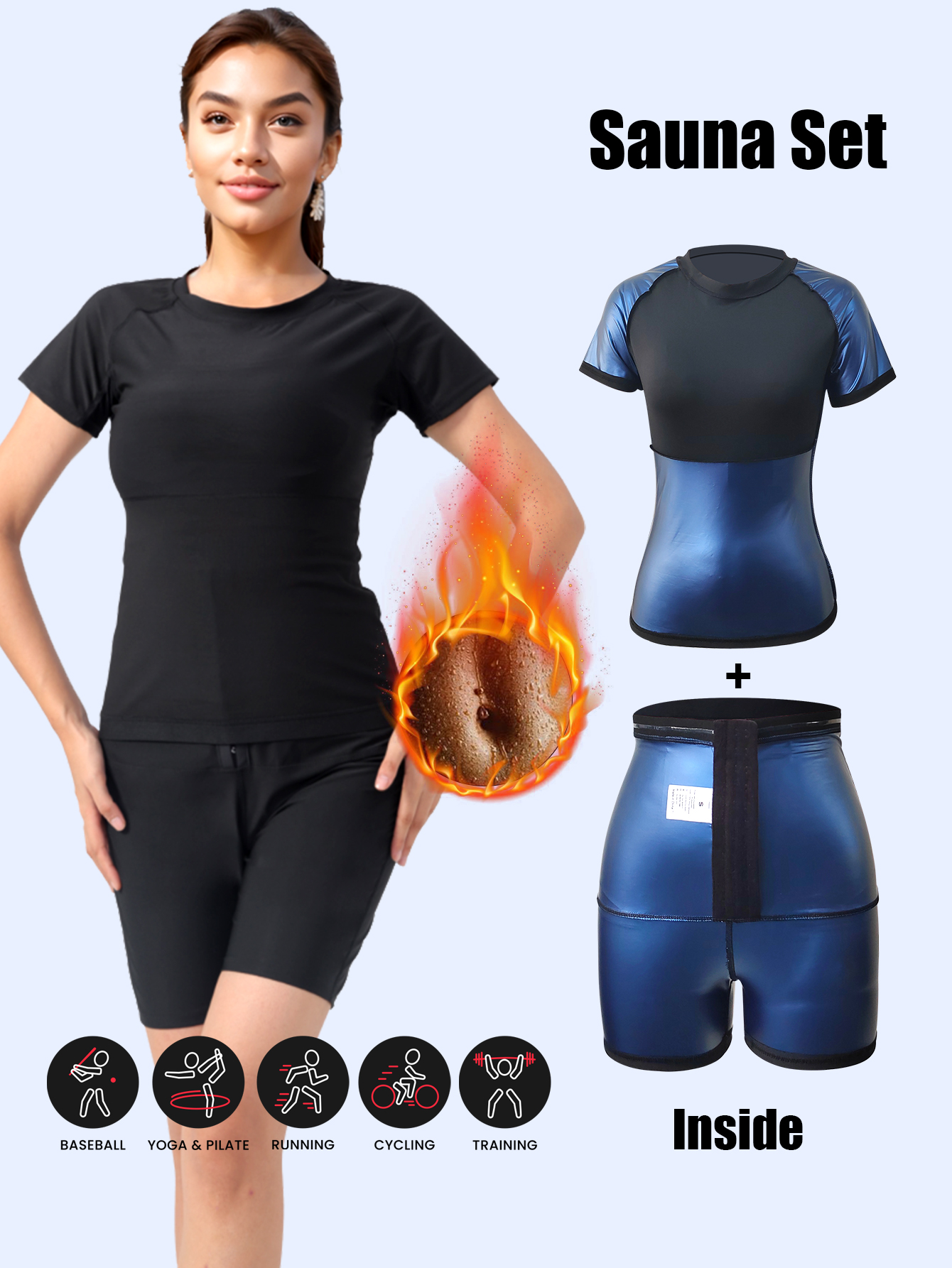 Women's Sauna Sweat Suit Set