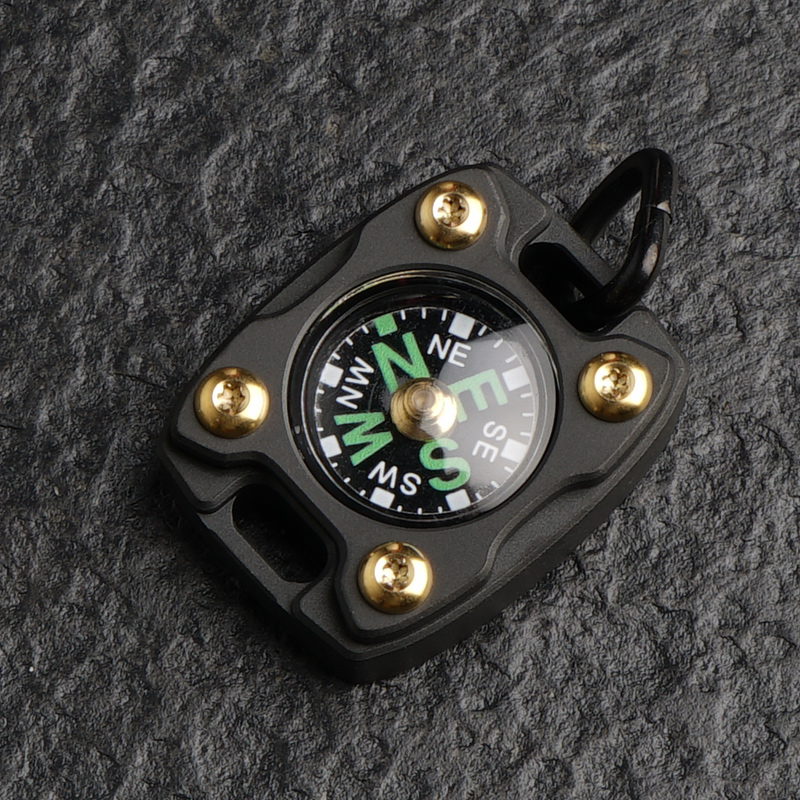Outdoor brass mini luminous compass