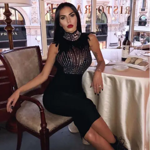 Bandage Beads Evening Dress