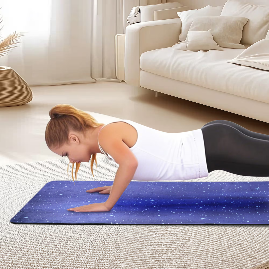 Yoga Mat, Exercise Yoga Mat Print With Non-Slip Design, Professional TPE Exericise Mat, 72 X 24 Multi-Purpose Workout Mat For Women, Pilates Fitness And Floor Exercises