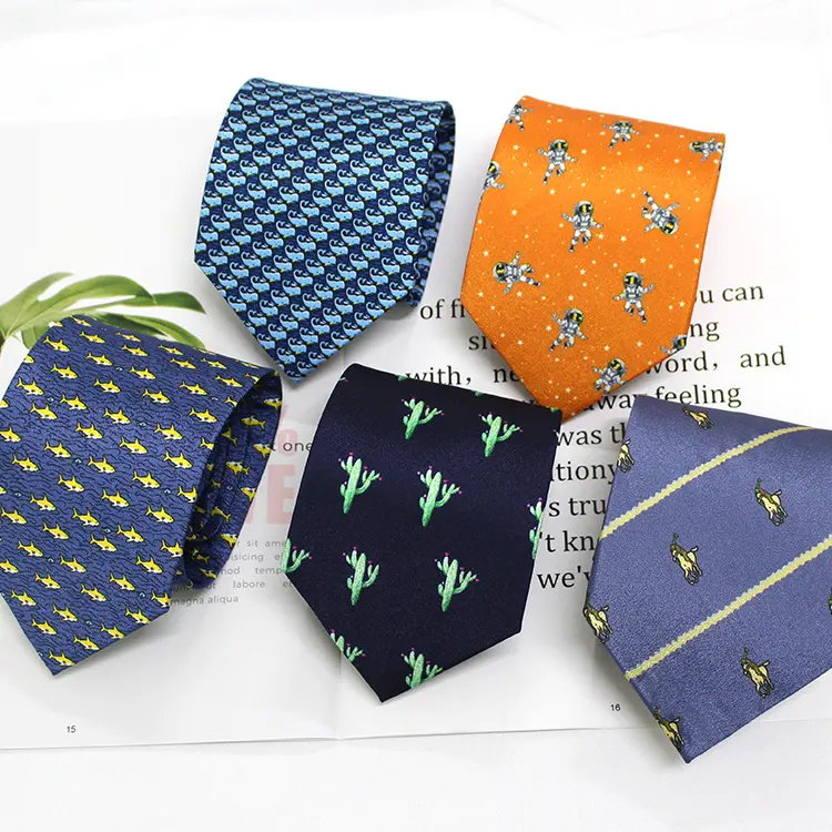 Casual Men's Tie Business Formal Wear 9CM Printed British