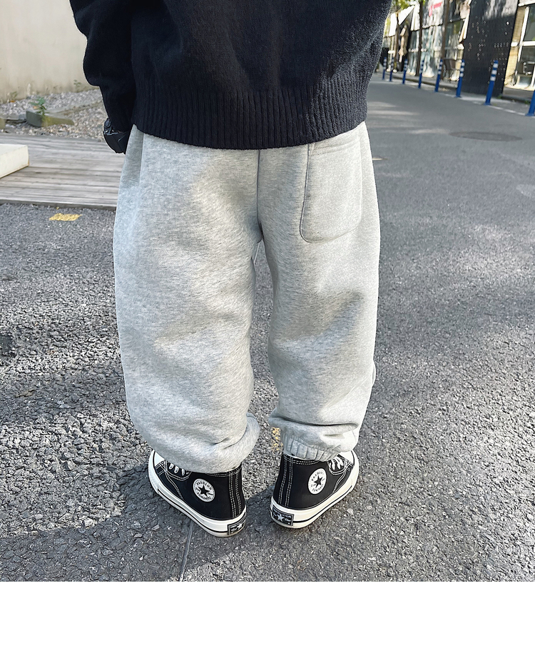 Boys Plus Velvet Pants Thick Casual One-piece Velvet Sweatpants