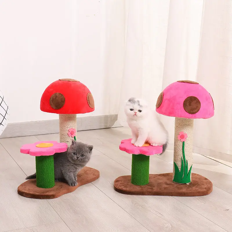 Grinding Claws Funny Cat Toy Sisal Column Mushroom Flower