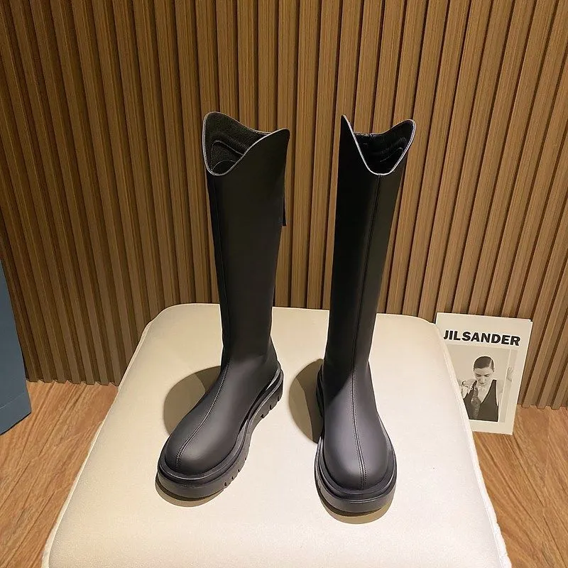 Retro Small Thick-soled Knight Boots Tide - 8 Style-35