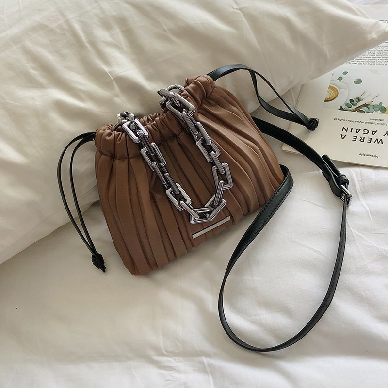 Title 1, Designer Damen Bucket Bag mit Kordelzug & dicke...