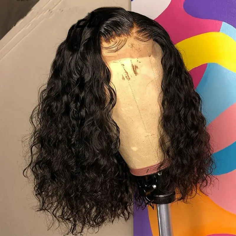 Wig Female Short Curly Hair Centered Corn