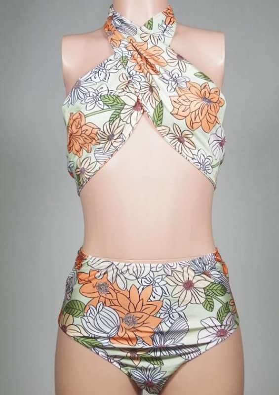 Women's Printed Conservative High Waist Plus Size Swimsuit - Image 3