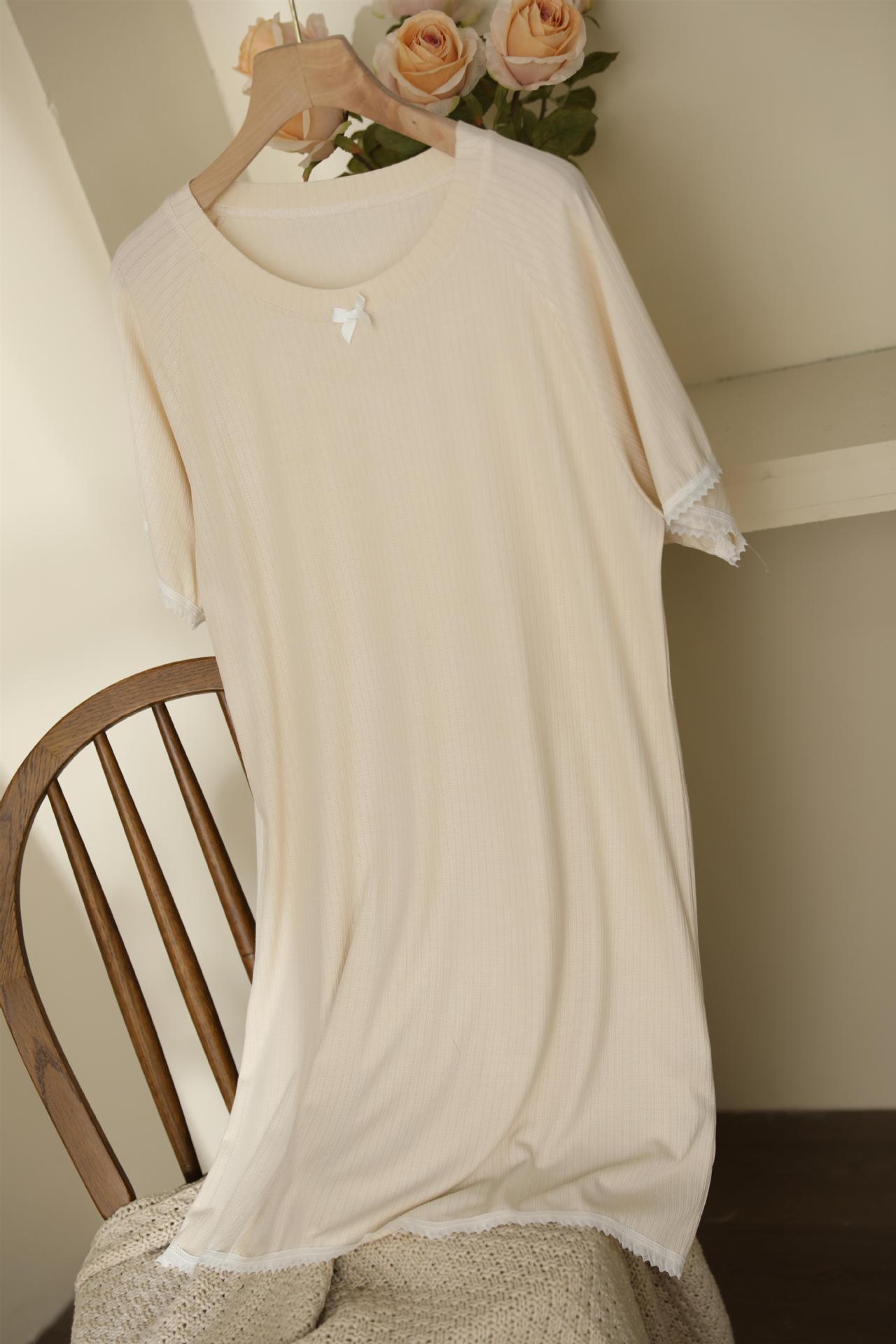 Title 21, Womens Round Neck Rayon Nightdress Short-sleev...