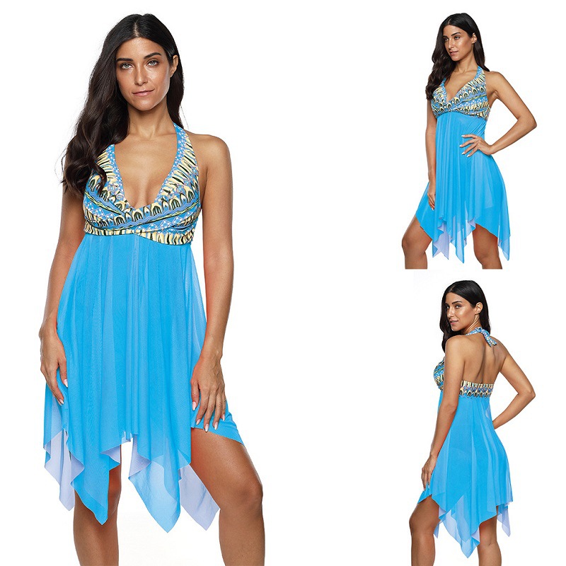 Slim Fit Slim Skirt Mesh Bikini Ladies Swimsuit