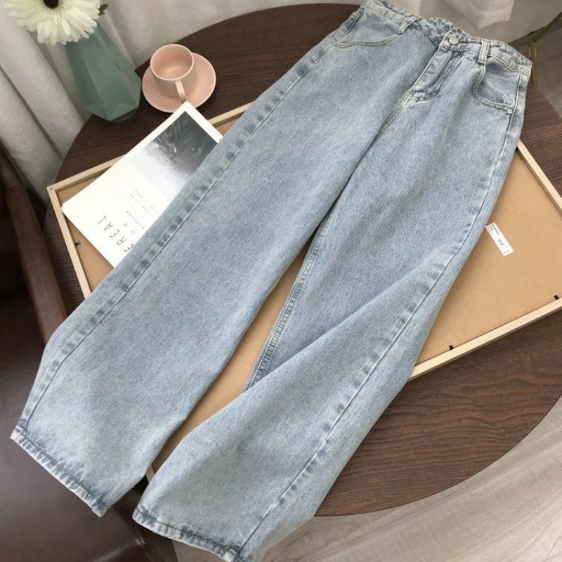 Title 5, Straight Jeans For Female High Waist Students K...