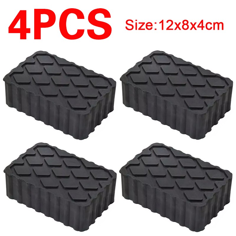4X Ramp Jacking Rubber Blocks - Universal Scissor Car Lift Pads 120x80x40 Mm — image 8